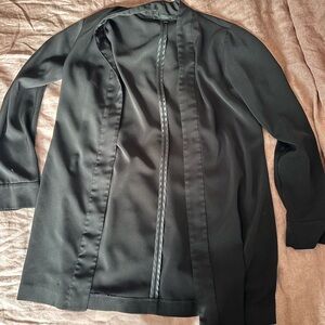 Elegant Black Open-Front Blazer